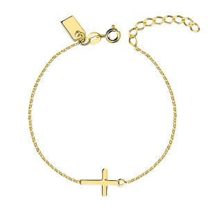 Bratara argint placata cu aur galben cruciulita DiAmanti R0105B_G-DIA (Argint 925‰ 1,2 g.)